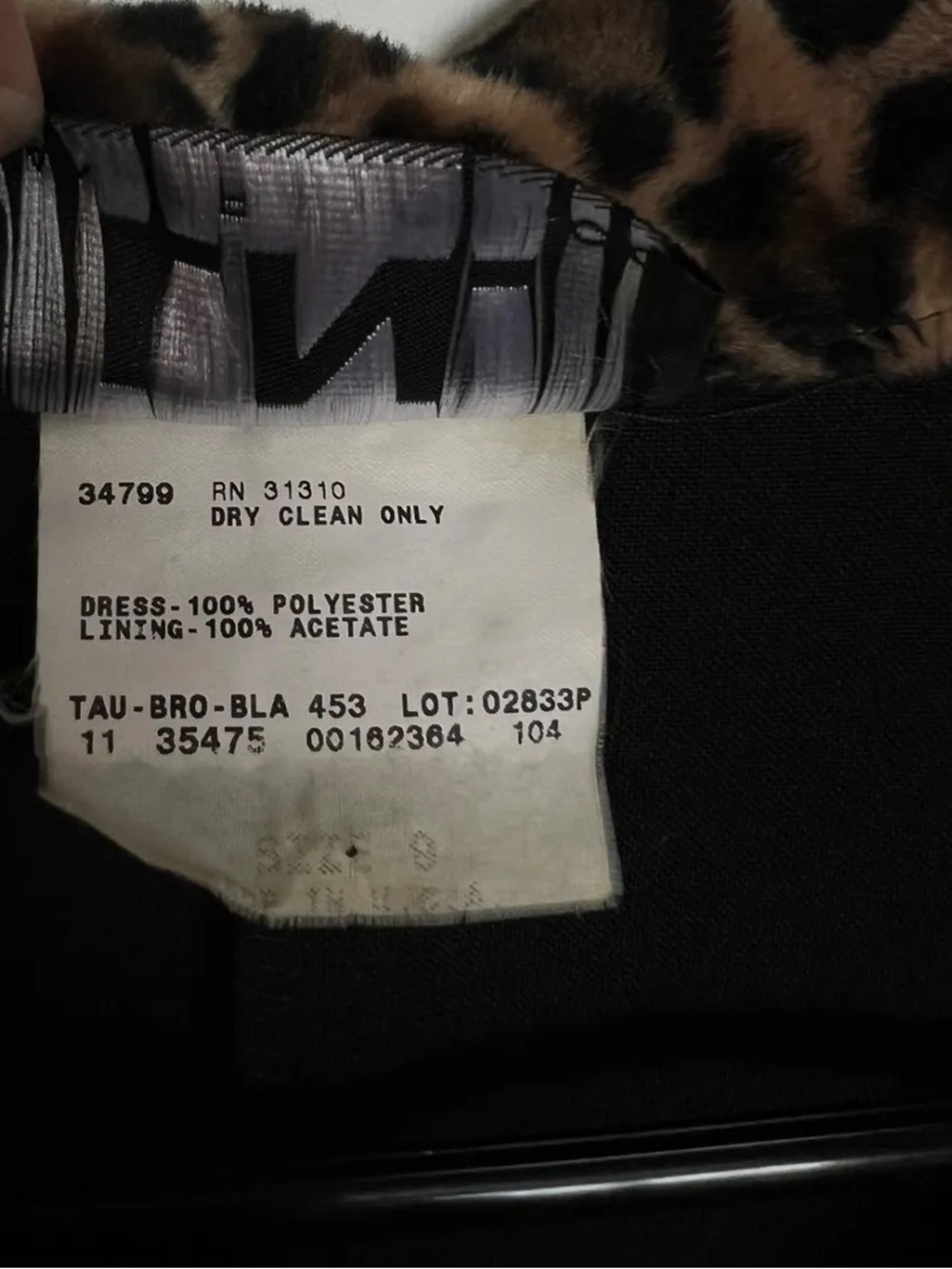 Vintage Cheetah Detail Jacket/Dress - Picture 4 of 4
